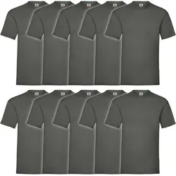10er Pack Valueweight T Herren T-Shirt, graphit, 2XL in grau von Fruit of the Loom
