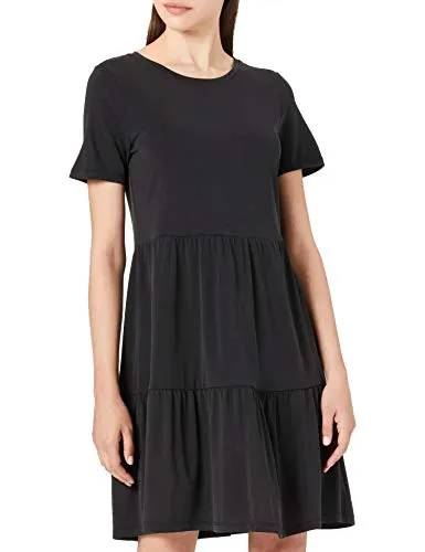 VERO MODA Damen VMFILLI Calia SS Short Dress GA NOOS Kleid, Black, S