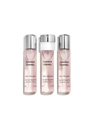 Chanel Chance Eau Tendre Nachfüllung 3 x 20 ml - Damendüfte: Erfrischender blumig-frischer Duft, ideal für unterwegs mit praktischer Nachfüllung in Taschengröße.