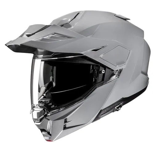 HJC i80 Solid Klapphelm, grau, Größe M für Männer - Motorradhelm mit APC Advanced Polycarbonate Compound für hohe Schlagzähigkeit und ACS Ventilation für optimalen Luftstrom, ideal für komfortable Fahrten.