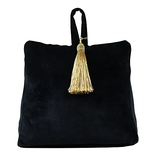 Türstopper Sandsack Samt Glanz Mars & More - Trendiger Zugluftstopper in Samt Schwarz - Türstopper in verschiedenen Farben und Mustern, 17 x 10 x 18 cm, ideal zum Stoppen von Zugluft und für stilvolle Akzente in jedem Raum.