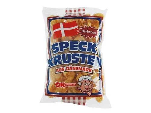150g OK gebratene Speckkrusten Barbecue Pork Crunch zum Knabbern & zum Snacken