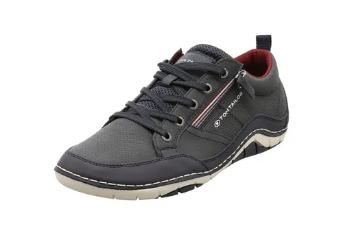 Tom Tailor Sportlicher Schnürer Blau - 41 - Sneaker in Navy, flacher Absatz und aus hochwertigem Synthetik, ideal für lässige Freizeitlooks und bequemes Tragen.