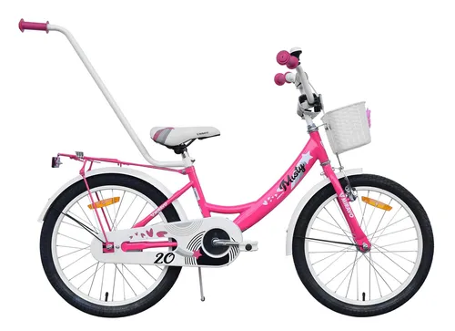 Kinderfahrrad 20 Zoll für Mädchen mit Korb und Reflektoren