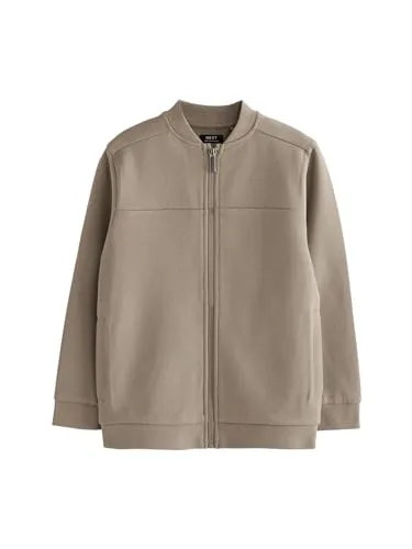 Next Strukturierte Bomberjacke in Braun (116/6J) - Funktionsjacke aus 80% Baumwolle, 20% Polyester, ideal für aktive Kinder, bietet Komfort und Stil in einem modernen Design.