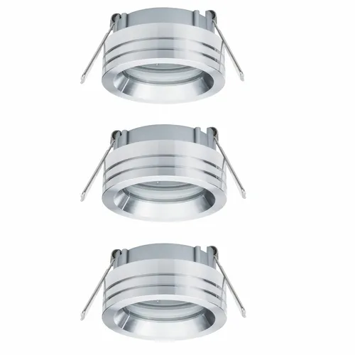 3er Spot-Set  Paulmann 2Easy Premium Einbauleuchten Curl schwenkbar 51mm Alu