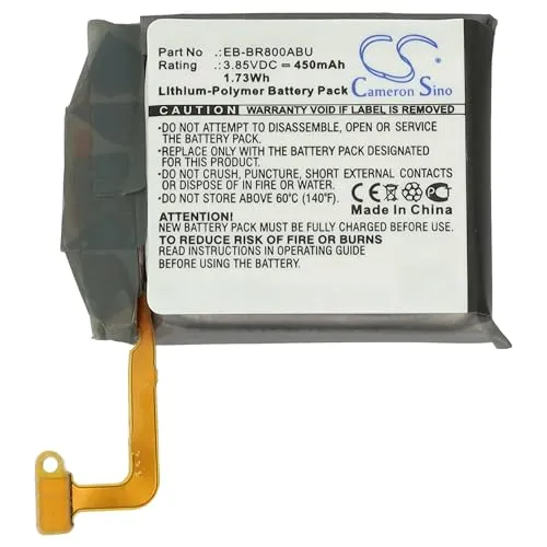 vhbw Akku kompatibel mit Samsung Galaxy Watch SM-R800 46mm Smartwatch Uhr Fitnessarmband (450mAh, 3,85V, Li-Polymer) + Werkzeug-Set