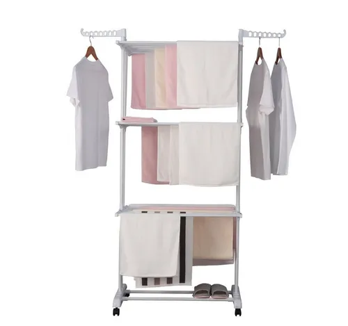 TALK-POINT Mobiler Turm-Wäscheständer - Wäscheleinen für Innen & Außen mit 18 Meter Wäscheleine, klappbar und mobil. Ideal für platzsparendes Trocknen und einfaches Bewegen dank drehbarer Rollen.