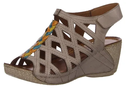 Gemini Sandalette grau in Gr. 40 - Elegante Sandalette in Grau, gefertigt aus hochwertigem Leder. Mit praktischem Klettverschluss für optimalen Halt und Komfort im Alltag.
