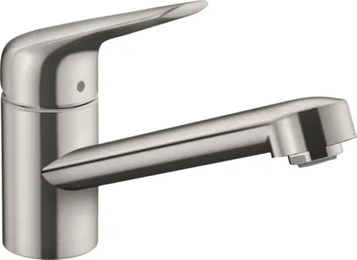 hansgrohe Focus M42 Einhebel-Küchenmischer 100 - Küchenarmatur mit elegantem Edelstahl-Finish, ergonomischem Design und präziser Einhandbedienung für höchsten Komfort in der Küche.