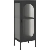 vidaXL Sideboard mit Glastür in schwarz von vidaXL