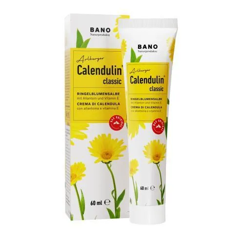 Calendulin Ringelblumensalbe Creme 60 ml - Natürliche Ringelblumensalbe für die Hautpflege, beruhigt und regeneriert irritierte Haut.