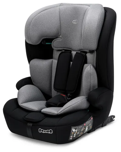 BooBoo Autokindersitz Safety Berlin – Sicher & Mitwachsend für Kinder von 76-150 cm - Kindersitz 9-36 kg, mit ergonomischer Sitzfläche und Memoryschaum für optimalen Komfort, wahlweise mit oder ohne Isofix, ideal für langanhaltenden Schutz während der Autofahrt.