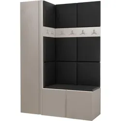 Mirjan24 Garderoben-Set Kaschmir Schwarz – Modernes Design für Ihren Eingangsbereich