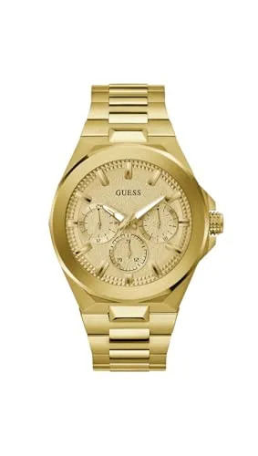 GUESS Watch GW0798G2 - Elegante Herrenarmbanduhr - Armbanduhren für Herren, stilvolle Multi-Zifferblatt-Uhr mit Kalenderfunktion, wasserdicht und hochwertigem Gold Edelstahl Band, ideal für jeden Anlass.