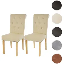 2er-Set Esszimmerstuhl Chesterfield II - Eleganter Kunstlederstuhl mit Nieten - Stühle im Chesterfield Stil, hochwertiges Kunstleder, bequeme Polsterung und dekorative Nieten für modernen Komfort und zeitlose Eleganz.