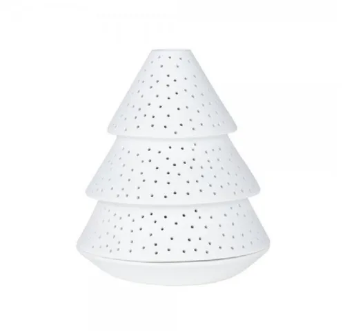 Tannenlicht klein - Nussknacker: Stylische Leuchttanne aus Porzellan für Teelichter, perfekter Hingucker für festliche Tische.