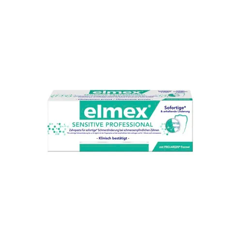 elmex SENSITIVE PROFESSIONAL Zahnpasta Reisegröße - Medizinische Zahnpasta für schmerzempfindliche Zähne mit PRO-ARGIN™ Technologie, bietet sofortige Schmerzlinderung und langanhaltenden Schutz. Ideal für unterwegs!
