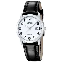 Lotus Damen Analoger Quarz Uhr 18240/1 - Elegante Armbanduhr für Damen mit echtem Lederarmband, 30mm Edelstahlgehäuse und Datumsfunktion. Wasserdicht bis 5 bar – ideal für den täglichen Gebrauch.