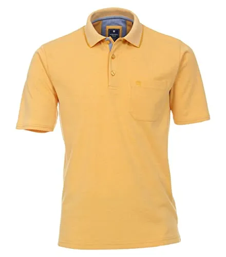 Redmond Polo-Shirt Uni 42 gelb XXL - Poloshirt für Herren aus hochwertigem Baumwollmix, bietet angenehmen Tragekomfort und klassisches Design für jeden Anlass.