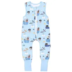 TupTam Babyschlafsack Ganzjahresschlafsack mit Beinen 2,5 TOG Unisex blau 116-122