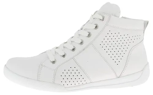 Andrea Conti 0349001 Damen Sneaker – Hochwertig & Trendig - Stylischer High-Top Sneaker aus 100% echtem Rindsleder, bietet Komfort und Atmungsaktivität. Die rutschfeste Gummisohle sorgt für Sicherheit, ideal für vielseitige Freizeitlooks.