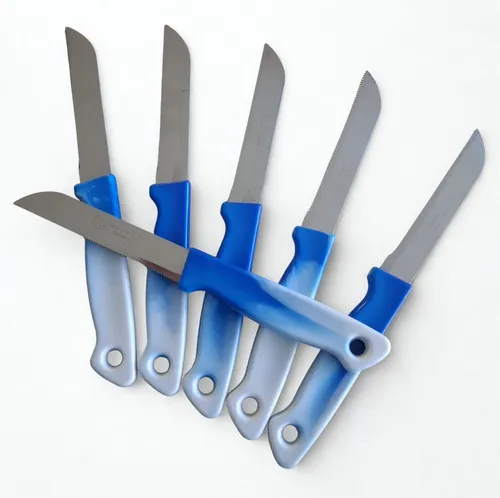 6er Pack Obstmesser Blau Gemüsemesser Küchenmesser Messermann 2 x
