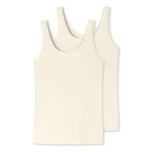 Uncover by Schiesser - Bamboo Cotton Unterhemd 2er Pack (XL Off-White) - Unterhemden & BH-Hemden für Damen, aus hochwertigem Bambus-Baumwollmix für ein besonders weiches und bequemes Tragegefühl.