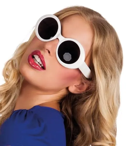 Disco-Brille für Erwachsene, Weiß, Einheitsgröße