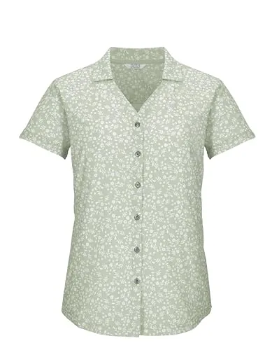 KILLTEC Damen Bluse KOS 86 WMN WVN SHRT - Die killtec Damen Funktionsbluse im floralen All-Over-Print ist ideal für warme Tage. Sie trocknet schnell und bietet hohen Tragekomfort. Perfekt für einen lässigen Sommerlook!