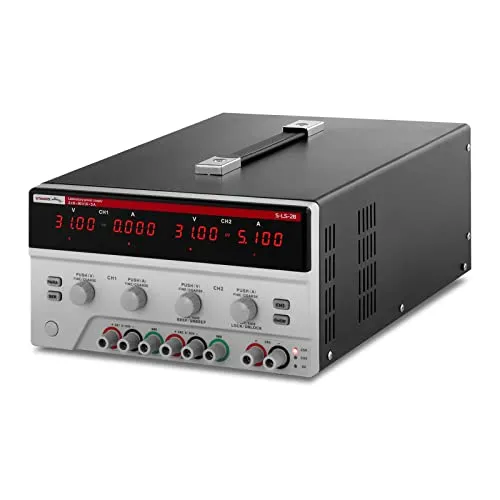 Stamos Welding Group Doppel Labornetzgerät S-LS-28 - Labor-Netzteil mit 2x 0-30 V und 5 A, ideal für präzise Spannungsversorgung in Laboren und Werkstätten. Überhitzungsschutz und digitale Steuerung für maximale Sicherheit und Genauigkeit.