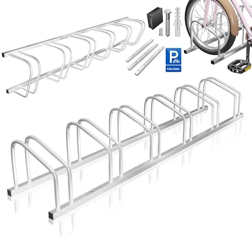 KESSER® Fahrradständer für 6 Fahrräder in silber von Kesser