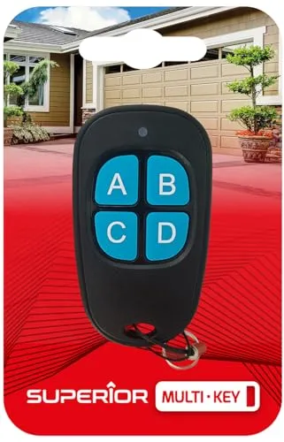 Superior Multi-Key - Universalfernbedienung mit Vier Kanälen - Variable Frequenz von 433,92 bis 898 MHz Festcode