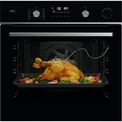 AEG SenseCook Multifunktions-Dampfgarer, OR6PB51WSB, mit SteamCrisp, Serie 6000, Kapazität 72 l, 9 Programme, pyrolytische Reinigung, Mutifunktion, LED-Display