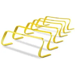 Sklz Hurdles (6 Stck.) - Agility Training Hürden - Fitness-Kleingeräte: 6 hochwertige PVC-Hürden in kräftigem Gelb für Agility-Training, steigern Sie Koordination und Geschwindigkeit mit einer Höhe von 15 cm.