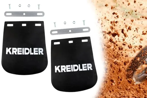 2X Kreidler Schmutzfänger Spritzschutz Spritzlappen aus Gummi 170x140mm für Schutzblech Kotflügel + Befestigungsmaterial