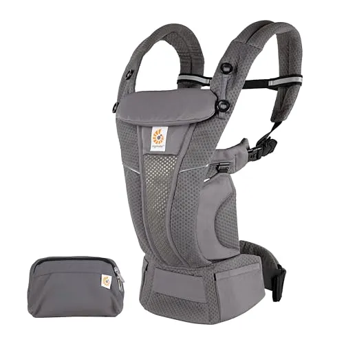 Ergobaby Omni Breeze Babytrage - Ergonomische Babytrage für Neugeborene bis 20 kg, 4 Tragepositionen und atmungsaktives SoftFlex Mesh für optimalen Tragekomfort und Luftzirkulation.