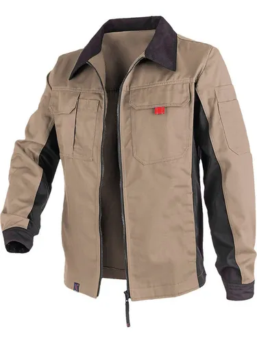 Kübler Arbeitsjacke Jacke beige/schwarz