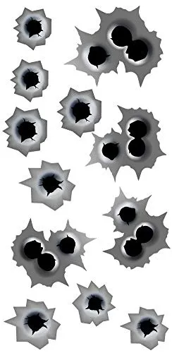 Produktbild Einschusslöcher Aufkleber Set Sticker Bullet Holes Moped Auto Motorrad Stylen Autoaufkleber JDM Fun Tuning Simson Bike