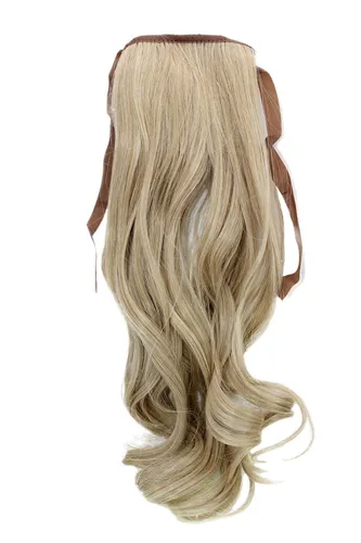 Haarteil ZOPF Blond-Mix wellig 45cm YZF-TC18-24BT613 Band Klammer Extension