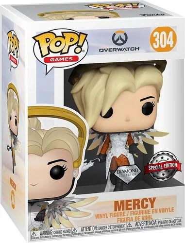 Overwatch - Mercy 304 Diamond Special Edition - Funko Pop! Vinyl Figur - Spielfigur der beliebten Overwatch-Charakterin Mercy, limitiert und ideal für Sammler, ca. 10 cm hoch, in hochwertiger Fenster Box.