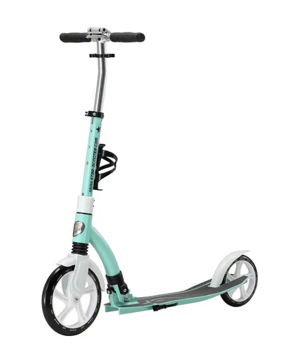 STAR SCOOTER Alu City Tretroller klappbar ab 8 Jahre - Mint-Grün - Roller/Kickboards: Robuster Cityroller mit 230mm Vorderrad und Federung für sanftes Fahren, höhenverstellbarer Lenker und innovativem Klappmechanismus für einfache Handhabung.