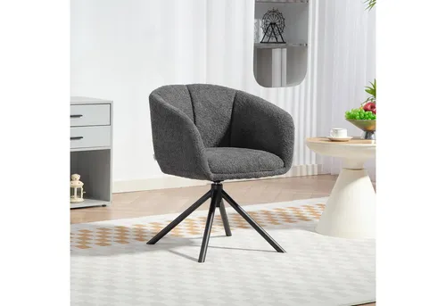 HOMCOM Relaxsessel - Drehbarer Polsterstuhl mit bequemer Sitzschale - Funktionssessel mit 360-Grad-Drehung und kuschelig-weichem Bezug für maximalen Komfort. Ideal für moderne Wohnräume und stilvolle Akzente.