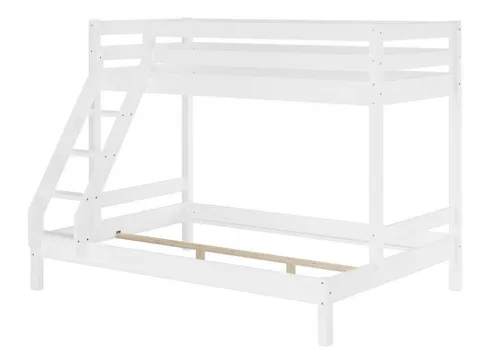 ERST-HOLZ Doppel-Etagenbett für Erwachsene 90x200 & 140x200 cm - Robustes Etagenbett aus massiver Kiefer, ideal für Erwachsene und Kinder. Vielseitig nutzbar als Schlafplatz oder Couch, mit sicherer Absturzsicherung und optionalem Zubehör.