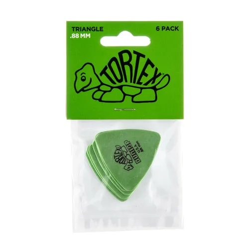 DUNLOP Tortex Triangle Picks, Player's Pack, 6 pcs., green, 0.88 mm