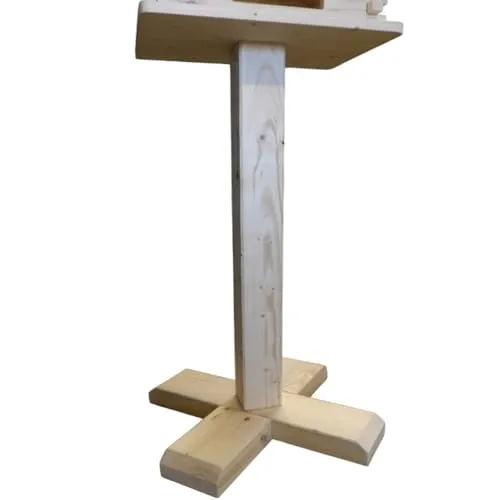 Vogelhausständer Massive Füße Manufaktur Martinshof Gesamthöhe: ca. 93 cm Stärke Pfosten: 8 cm Vogelhausständer Vogelhaus Vogelhäuser Vogelfutterhaus Vogelhäuschen Vogelhausständer,