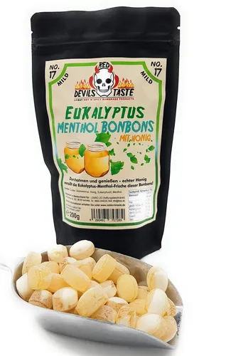 No.17 Eukalyptus Menthol Bonbon mit Honig – mild – 200g – Hotskala 0 wohltuend