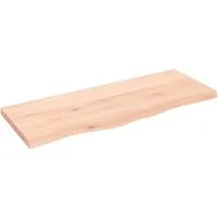 vidaXL Tischplatte aus massivem Eichenholz 100x40 cm - Zubehör für Möbel: Hochwertige, unbehandelte Tischplatte aus massivem Eichenholz, handgefertigt mit Naturkante – ideal für individuelle DIY-Projekte.