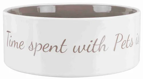 TRIXIE Napf Keramiknapf Pet's Home - creme/taupe - 1,4 l/ø 20 cm