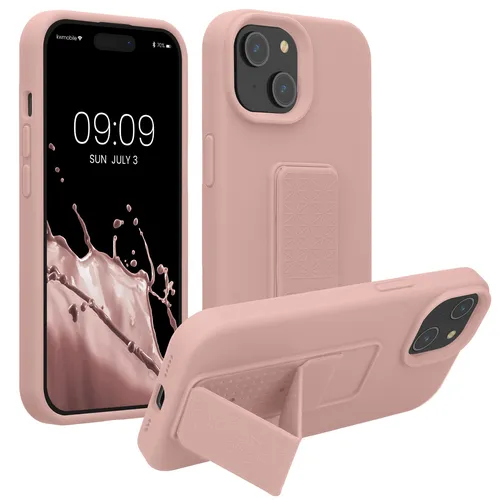 Hülle für iPhone 15 Hülle Silikon Case Handy Cover Fingerhalter Standfunktion
